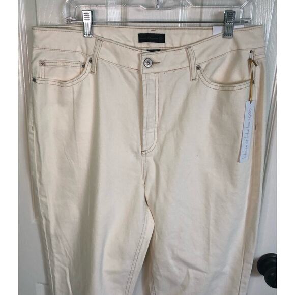 NWT House of Harlow 1960 Super High Rise Straight Jeans Stone Color Size 32" - Picture 2 of 10